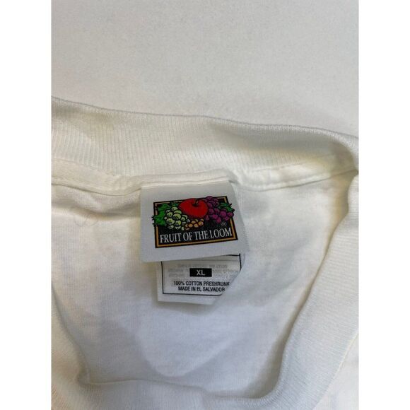 VINTAGE Just For Feet Promo Graphic T-shirt Men XL White Short Sleeve - Picture 4 of 5